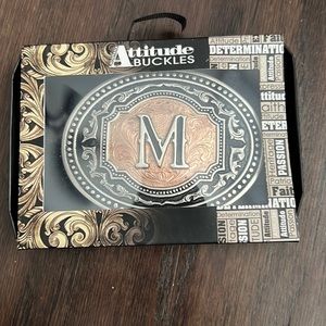 M belt buckle